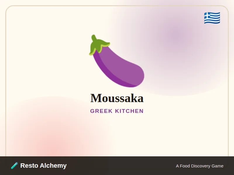 Moussaka illustration from Resto Alchemy's Greek Kitchen