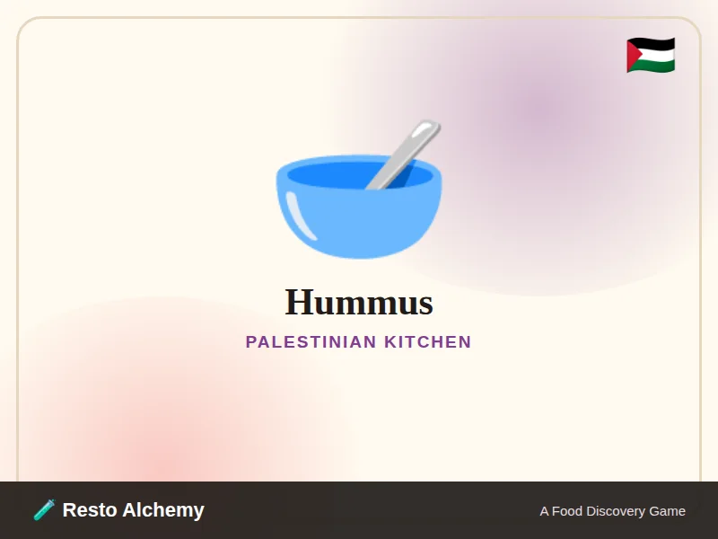 Hummus illustration from Resto Alchemy's Palestinian Kitchen