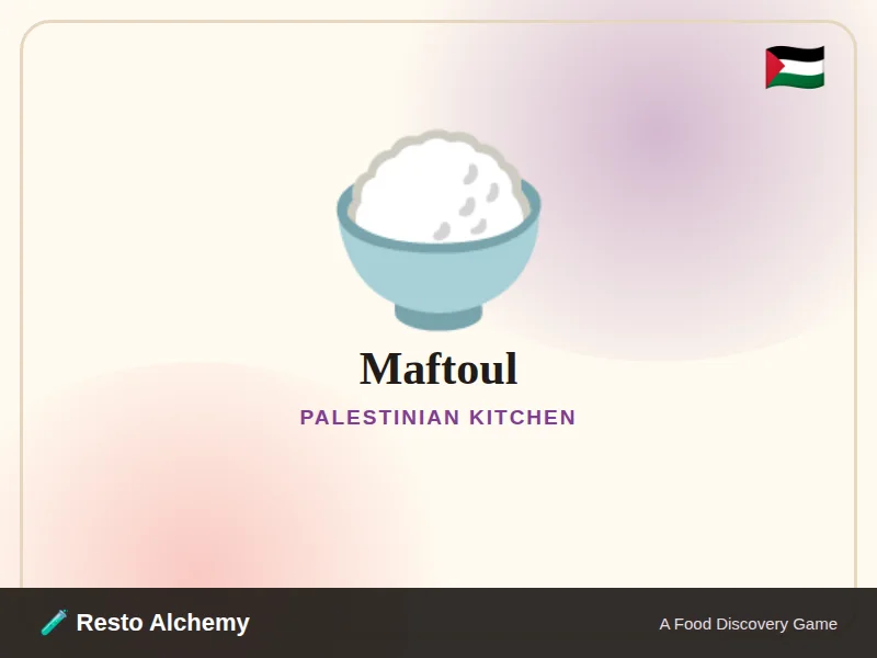 Maftoul illustration from Resto Alchemy's Palestinian Kitchen