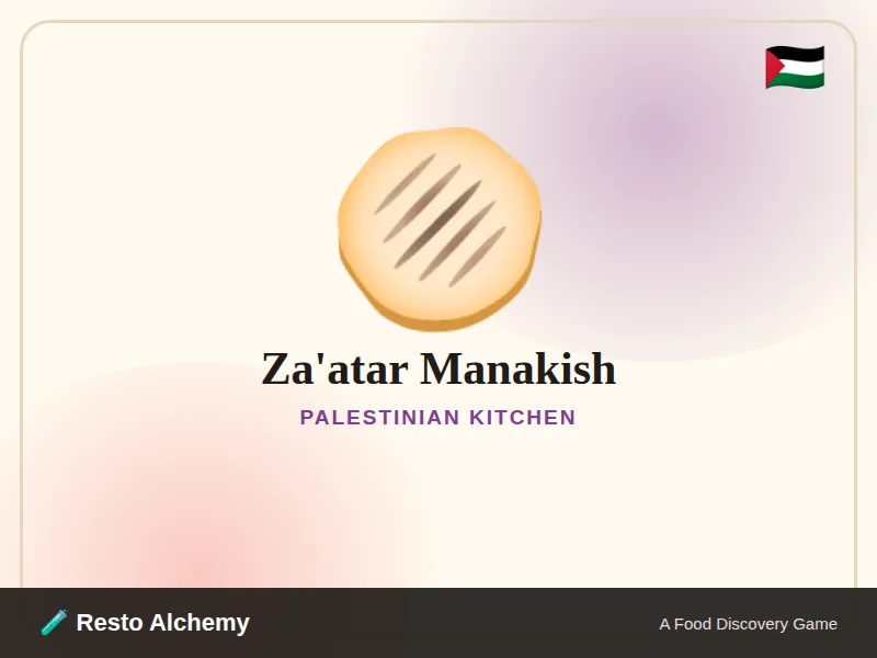 Za'atar Manakish illustration from Resto Alchemy's Palestinian Kitchen