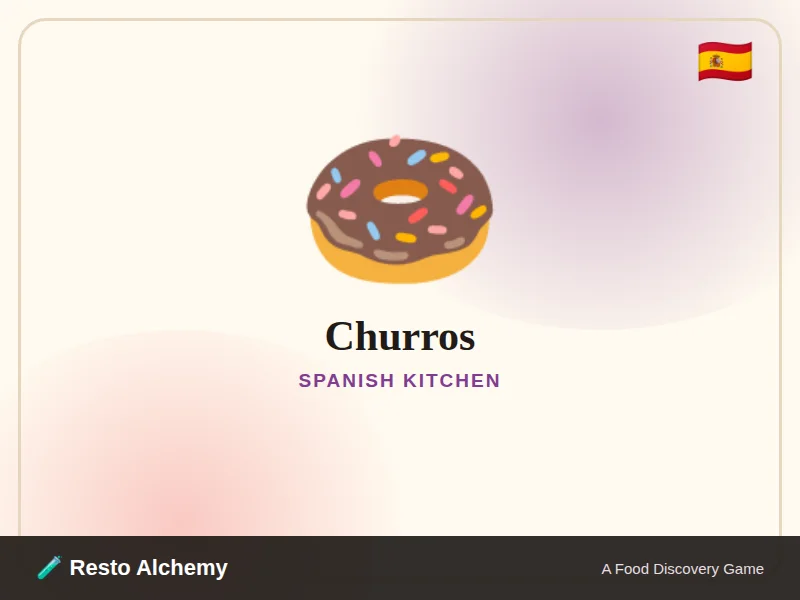 Churros illustration from Resto Alchemy's Spanish Kitchen