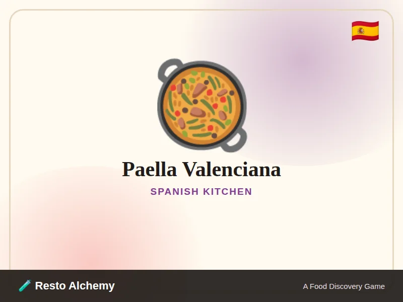 Paella Valenciana illustration from Resto Alchemy's Spanish Kitchen