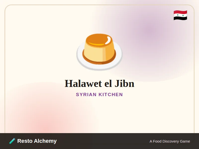 Halawet el Jibn illustration from Resto Alchemy's Syrian Kitchen