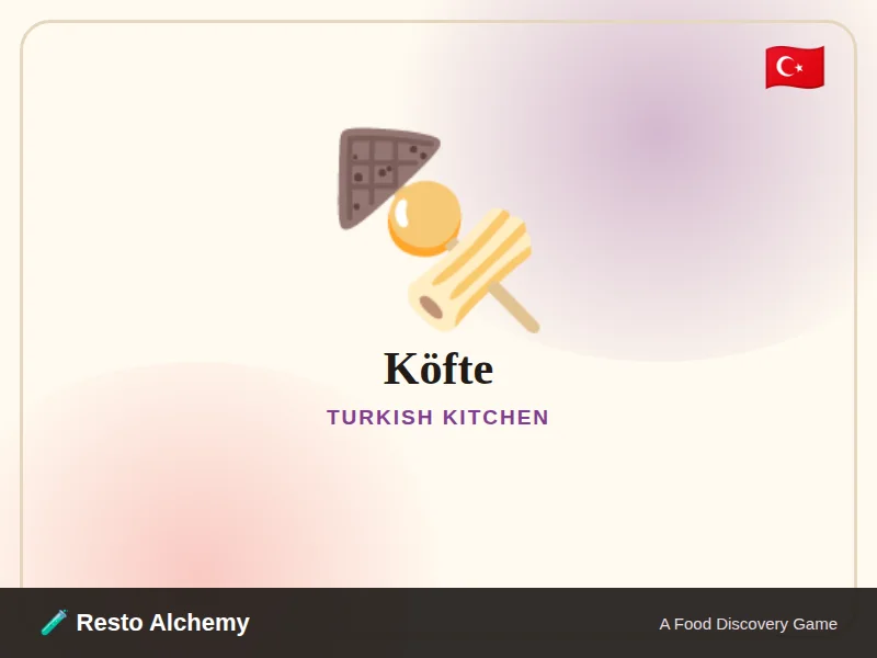 Köfte illustration from Resto Alchemy's Turkish Kitchen